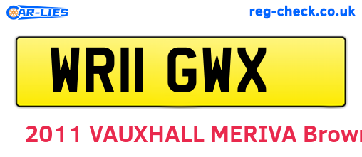 WR11GWX are the vehicle registration plates.