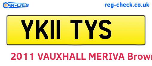 YK11TYS are the vehicle registration plates.