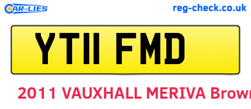 YT11FMD are the vehicle registration plates.