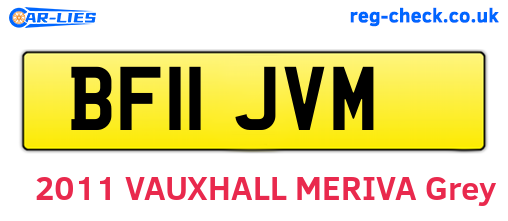 BF11JVM are the vehicle registration plates.