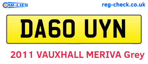 DA60UYN are the vehicle registration plates.