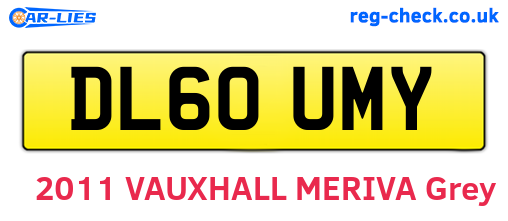 DL60UMY are the vehicle registration plates.