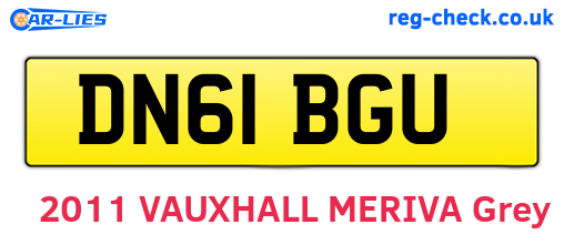 DN61BGU are the vehicle registration plates.