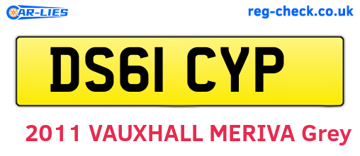 DS61CYP are the vehicle registration plates.