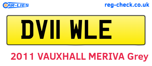 DV11WLE are the vehicle registration plates.