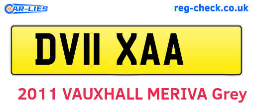 DV11XAA are the vehicle registration plates.
