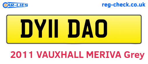 DY11DAO are the vehicle registration plates.