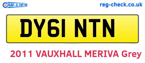 DY61NTN are the vehicle registration plates.