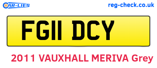 FG11DCY are the vehicle registration plates.