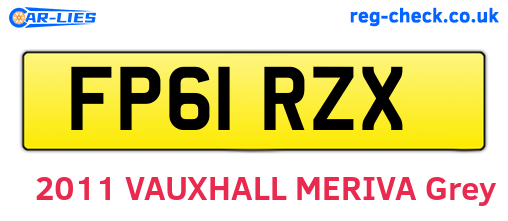 FP61RZX are the vehicle registration plates.
