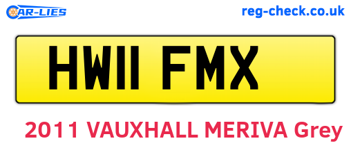 HW11FMX are the vehicle registration plates.