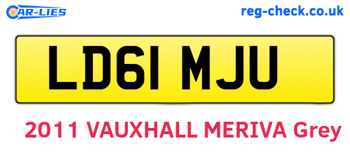 LD61MJU are the vehicle registration plates.