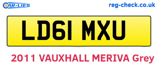 LD61MXU are the vehicle registration plates.