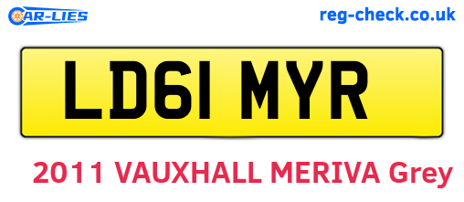 LD61MYR are the vehicle registration plates.