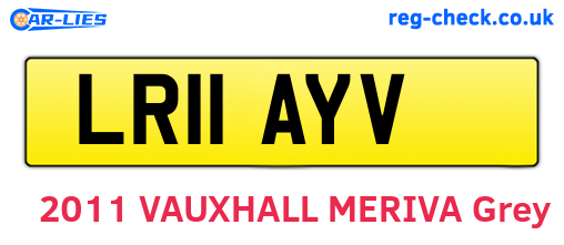 LR11AYV are the vehicle registration plates.