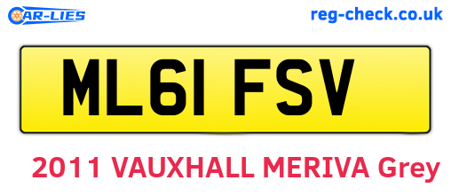 ML61FSV are the vehicle registration plates.