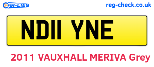 ND11YNE are the vehicle registration plates.