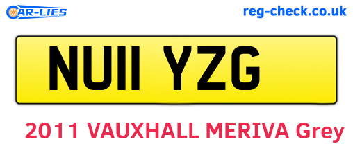 NU11YZG are the vehicle registration plates.