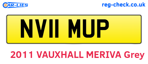 NV11MUP are the vehicle registration plates.