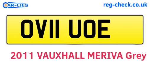 OV11UOE are the vehicle registration plates.