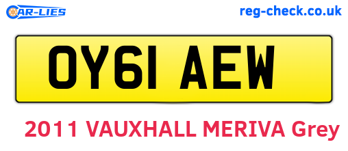 OY61AEW are the vehicle registration plates.