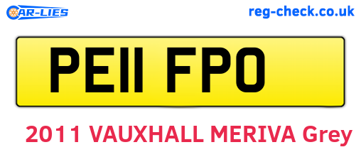 PE11FPO are the vehicle registration plates.