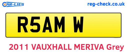 R5AMW are the vehicle registration plates.