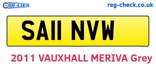 SA11NVW are the vehicle registration plates.