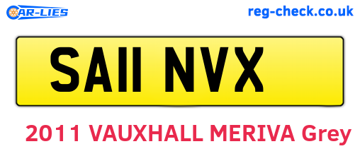 SA11NVX are the vehicle registration plates.