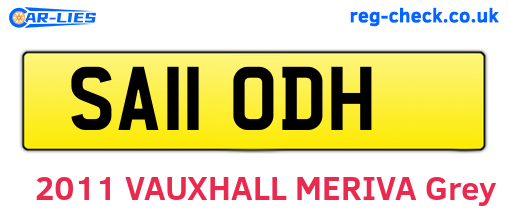 SA11ODH are the vehicle registration plates.