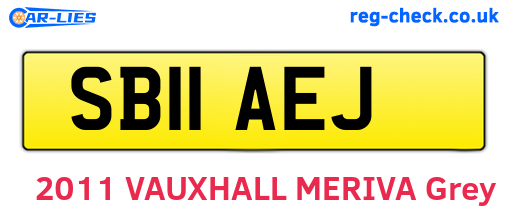 SB11AEJ are the vehicle registration plates.