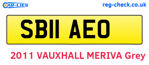 SB11AEO are the vehicle registration plates.
