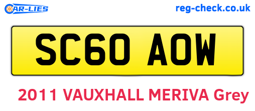 SC60AOW are the vehicle registration plates.