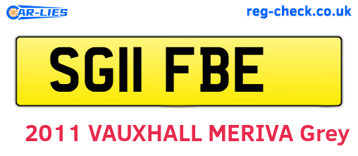 SG11FBE are the vehicle registration plates.