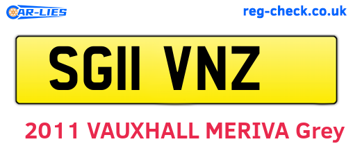 SG11VNZ are the vehicle registration plates.