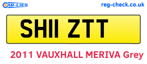 SH11ZTT are the vehicle registration plates.