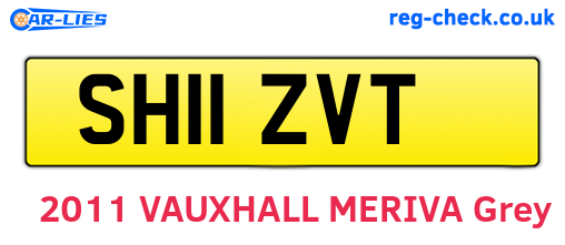 SH11ZVT are the vehicle registration plates.