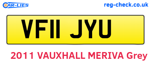 VF11JYU are the vehicle registration plates.