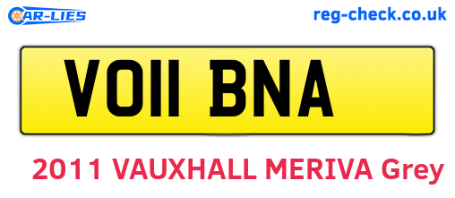 VO11BNA are the vehicle registration plates.