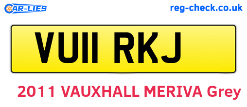VU11RKJ are the vehicle registration plates.