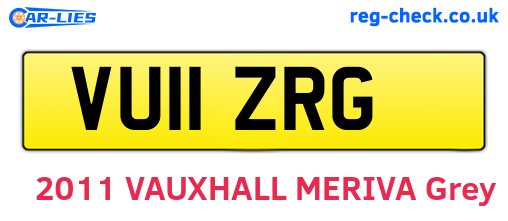 VU11ZRG are the vehicle registration plates.