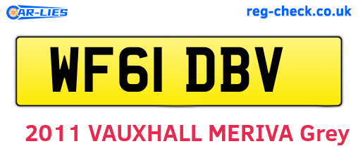 WF61DBV are the vehicle registration plates.