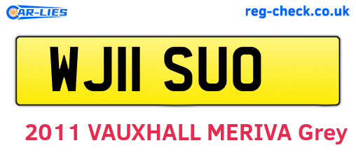 WJ11SUO are the vehicle registration plates.