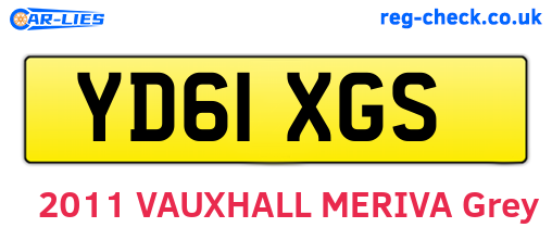 YD61XGS are the vehicle registration plates.