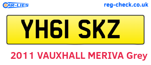 YH61SKZ are the vehicle registration plates.