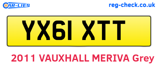 YX61XTT are the vehicle registration plates.