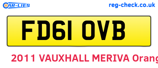FD61OVB are the vehicle registration plates.