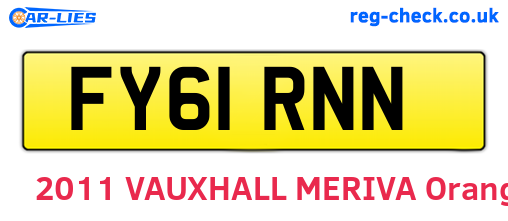 FY61RNN are the vehicle registration plates.