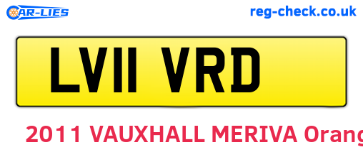 LV11VRD are the vehicle registration plates.