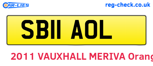 SB11AOL are the vehicle registration plates.